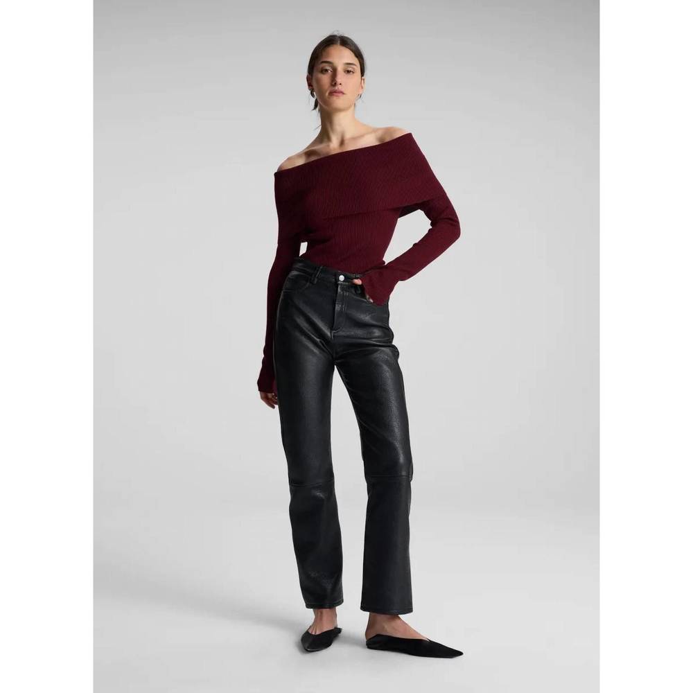 NEW A.L.C. cameron leather pants in black